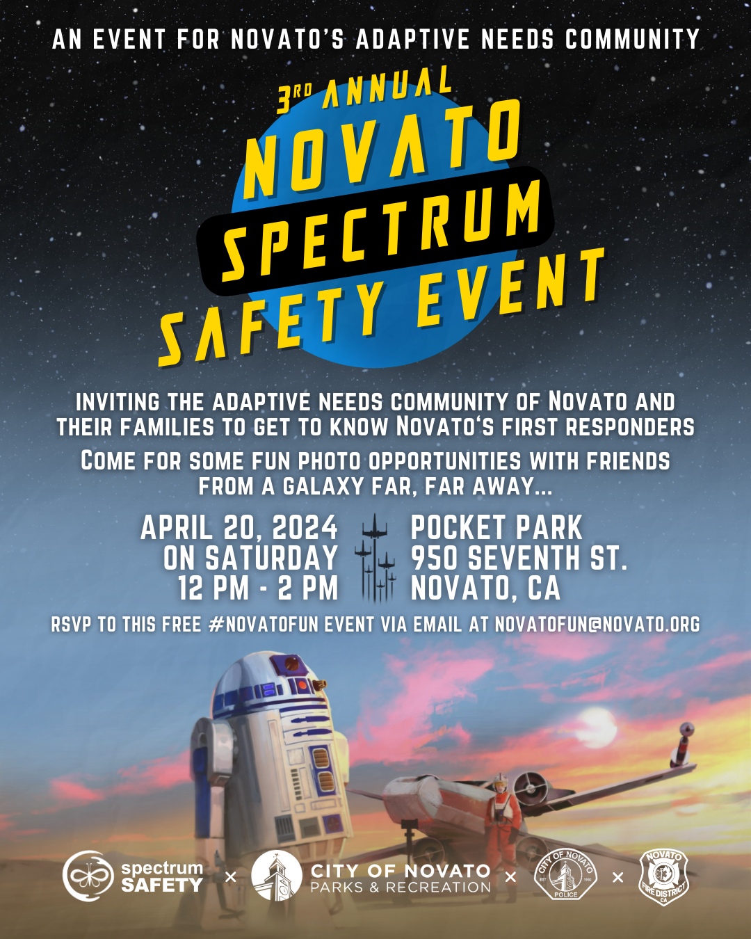 Novato Spectrum Safety Event: an event for Novato's Adaptive Needs Community