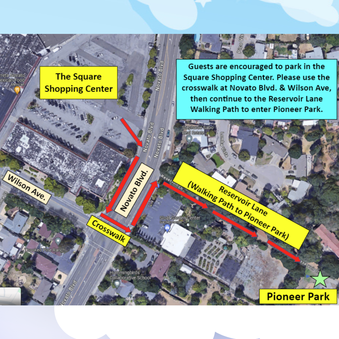 Pioneer Park Ribbon Cutting Parking Map